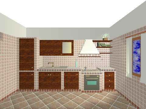 Ambientazione Cucina 3D